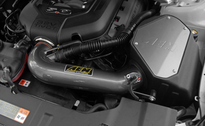 Ford Mustang Performance Air Intake - AEM Induction - Cold Air Intake System - Gunmetal Gray - `11-`13